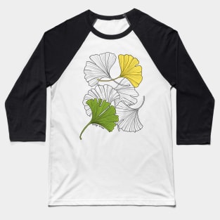 Ginkgo Leaves-gray Baseball T-Shirt